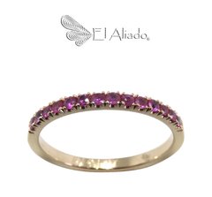 1342. Argolla de matrimonio en oro rosado 18k.
