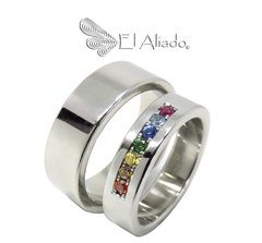1352. Argollas de matrimonio en Titanio.