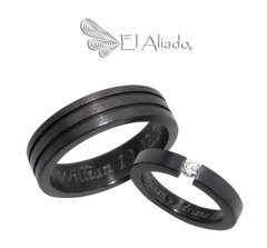 1361. Argollas de matrimonio en titanio. - comprar online