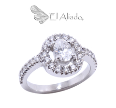1367. Anillo de compromiso en oro blanco 18k - comprar online