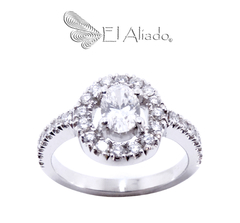 1367. Anillo de compromiso en oro blanco 18k