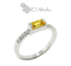 1377. Anillo de compromiso en oro blanco 18k