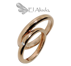 1419. Argollas en plata enchapada en oro rosado.