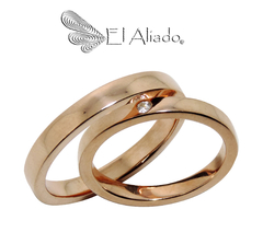 1420. Argollas en Plata 925 enchapada en Oro rosado.