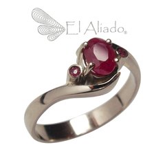 597. Anillo "Romance" en Oro Blanco 18k.