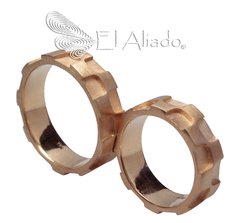 737. Argollas de matrimonio en Oro Rojo 18k.