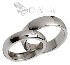 741. Argollas de matrimonio en Acero media caña.