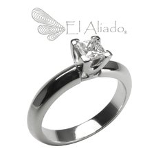 772. Anillo de compromiso Oro Blanco 18k.