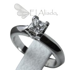 772. Anillo de compromiso Oro Blanco 18k. - comprar online
