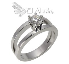 809. Anillo de compromiso en Oro Blanco 18k.