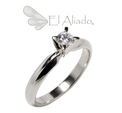 824. Anillo de compromiso en Acero.