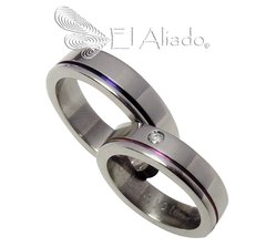 828. Argollas de matrimonio en Titanio.