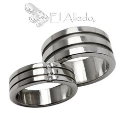 889. Argollas en Acero con doble canal.
