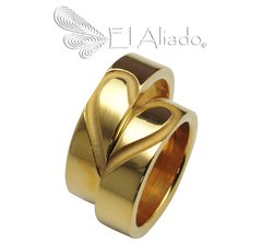 910. Argollas en Plata 925 con enchape de Oro.