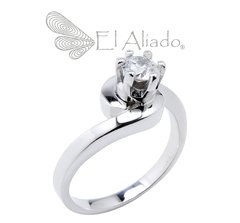 933. Anillo de compromiso en Oro Blanco 18k.