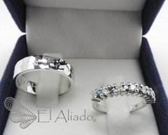 948. Argollas de matrimonio en Oro Blanco 18K.