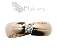 991 Anillo de compromiso en Oro Rosado 18k Infinito doble.