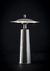 Lámpara de mesa Tesla platil y cromo de 3 luces
