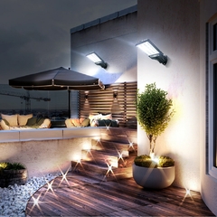 Lâmpada de parede LED Solar/Iluminação Exterior Jardim/ À Prova D' Água /3 Modos Sensor de Movimento - comprar online