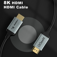 QGeeM 8K Cabo HDMI 48 Gbps HDMI 2.1 HDMI para HDMI Fio para Xiaomi Xbox Serries X PS5 PS4 Chromebook Laptops Tablets Apple TV 120 Hz Macho para Macho HDMI Divisor HDMI Cabo Digital Cabo 4K Porta HDMI HDMI -Cabo 1m - loja online