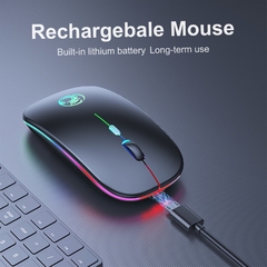 Wireless Mouse Bluetooth RGB Rechargeable Mouse Wireless Computer Silent Mause LED Backlit Ergonomic Gaming Mouse For Laptop PC - comprar online
