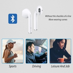 Fone de ouvido sem fio, bluetooth, i7s, tws, para todos os smartphones, esportes, estéreo, compartimento de carregamento na internet