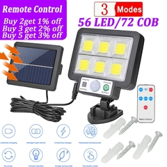 Lampada Solar LED/ A prova d'agua / Sensor de Movimento/ 56 LED/ 72 COB