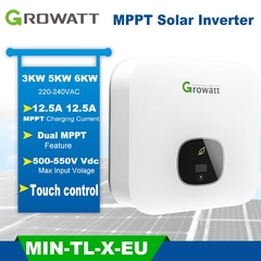 Inversor Solar Growatt Grid Tie 3KW - 6KW 230VAC Input 550V Dual MPPT