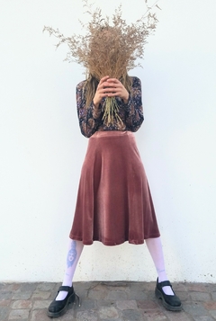 Falda Midi Terciopelo
