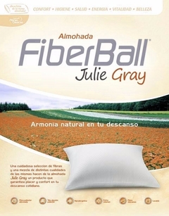 Almohada FIBERBALL Julie Gray 40x70cm en internet
