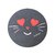 Posataza Gato Ojos Corazón Resina