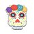 Posataza Calavera Flores Resina - comprar online