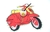 Pack x 4 (unidades) Individual con forma de Vespa