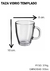 Taza Vidrio Templado Corazón - tienda online