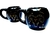 Taza Burbuja 12 Signos Negra con Dorado