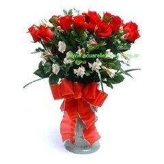 Florero con rosas - comprar online
