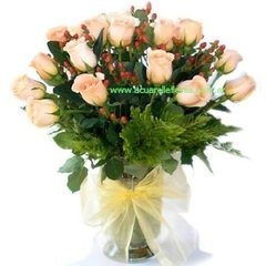 Florero con rosas - Acuarelleflores