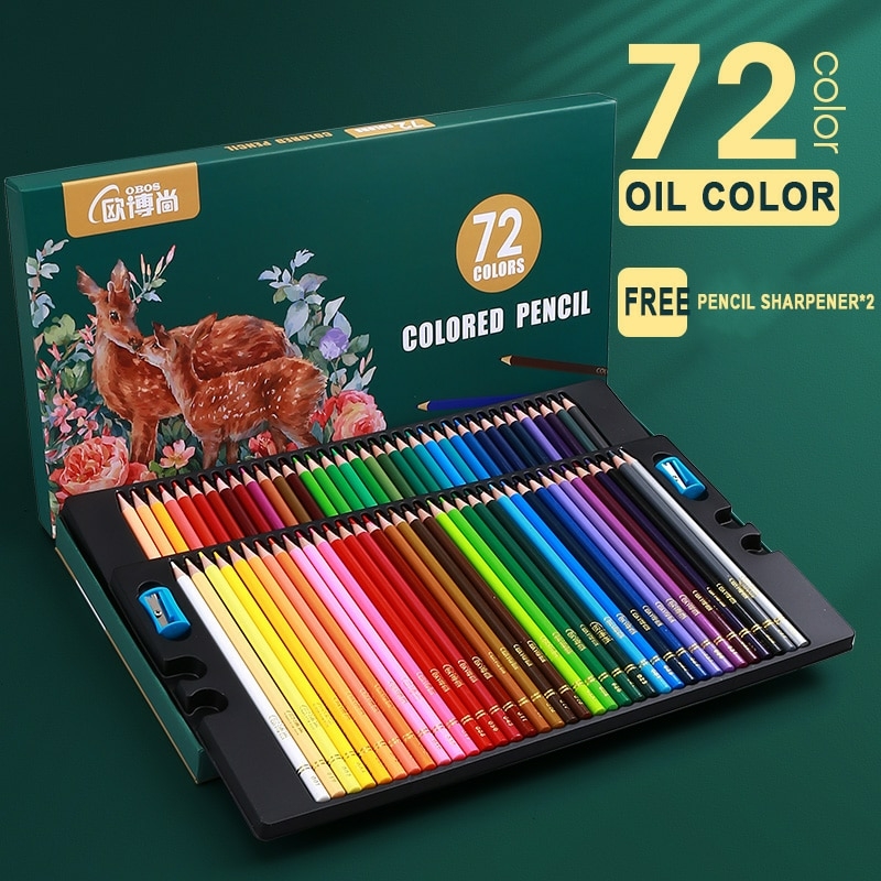 48/72/120/150/180 Professional Oil Color Pencil Set Watercolor Drawing  colored pencils with Storage Bag coloured pencils kids