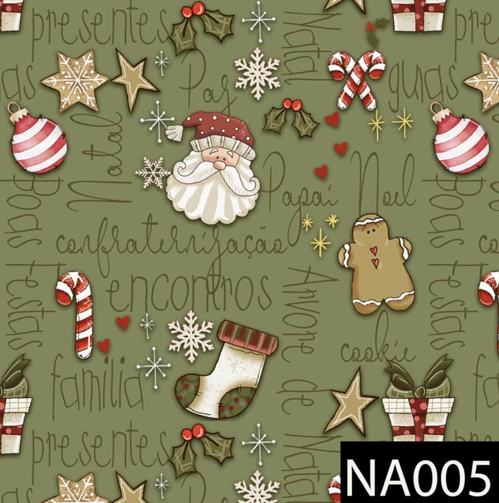 Mini Rostos Noel Fundo Xadrez - Coleção Natal Encantado - Fuxicos e  Fricotes - Digital - 50cm X 150cm - Paninhos e Afins