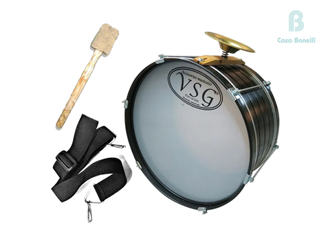 KIT Vsg Bombo de Murga 24 " con Platillo & Mazo & Correa