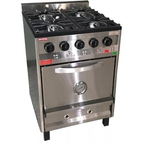 COCINA ROVESCO MOD 2/68 4 HORNALLAS ACERO 60CM