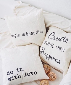 Par de almohadones LIVE con frases - tienda online