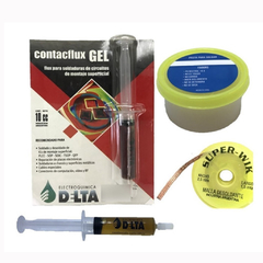 Combo Soldador Flux Profesional + Resina + Malla Desoldante