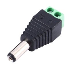 PLUG DC MACHO ALIMENTACIÓN CON TORNILLO