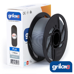 Filamento GRIS PLATA PLA GRILON3 1kg 1.75mm Impresora 3D
