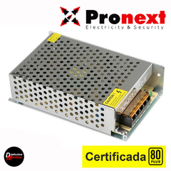 FUENTE 12v 10Amp. CERTIFICADA NORMA EN55022B/GB254 PRONEXT con regulación de ganancia