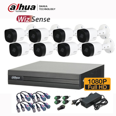 BAJAMOS MÁS LOS PRECIOS!!! Kit IA FULL HD 8 DAHUA WIZ SENSE inteligencia artificial - 8 CANALES DVR + 8 CÁMARAS EXTERIOR 1080P full hd + ACCESORIOS - comprar online
