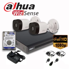 COMBO CCTV ACCESIBLE!!! DVR 4CH DAHUA + DISCO 500GB INSTALADO 1 AÑO DE GARANTÍA + 2 DOMOS DAHUA + ACCESORIOS