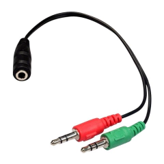 Adaptador Mini Plug 3,5mm Hembra A 2 Jack 3.5mm Audio Micro