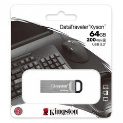 Pendrive Kingston Data Traveler Kyson 64Gb USB 3.1 Gen 1 plateado